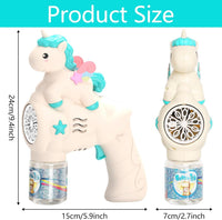 Electric Pony Horse Colorful Bubble Gun With Lights