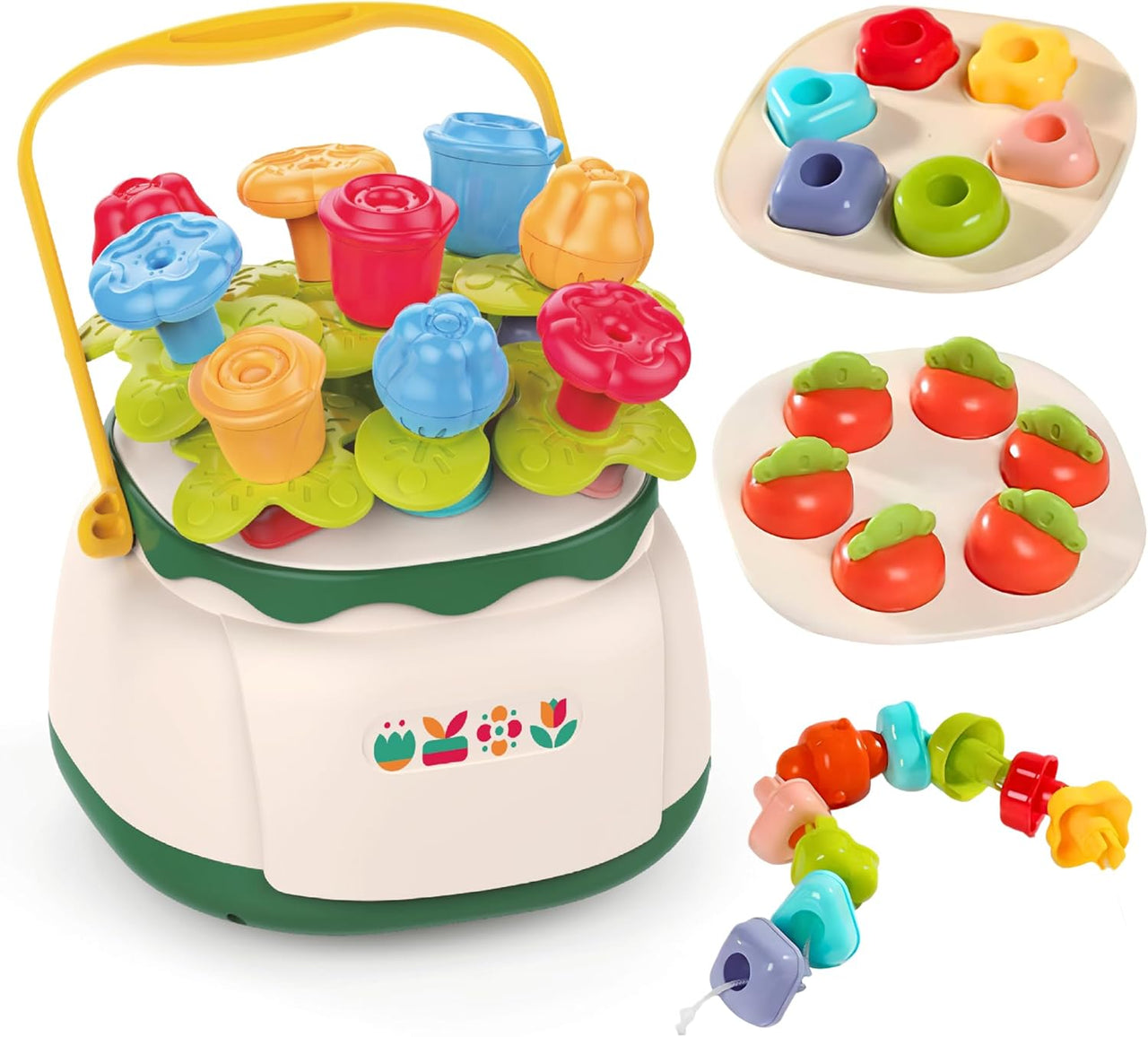 Huanger Montessori Flower Nails Bucket