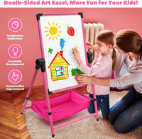 Thumbnail for Children's Folding Easel Double-Sided Art Board