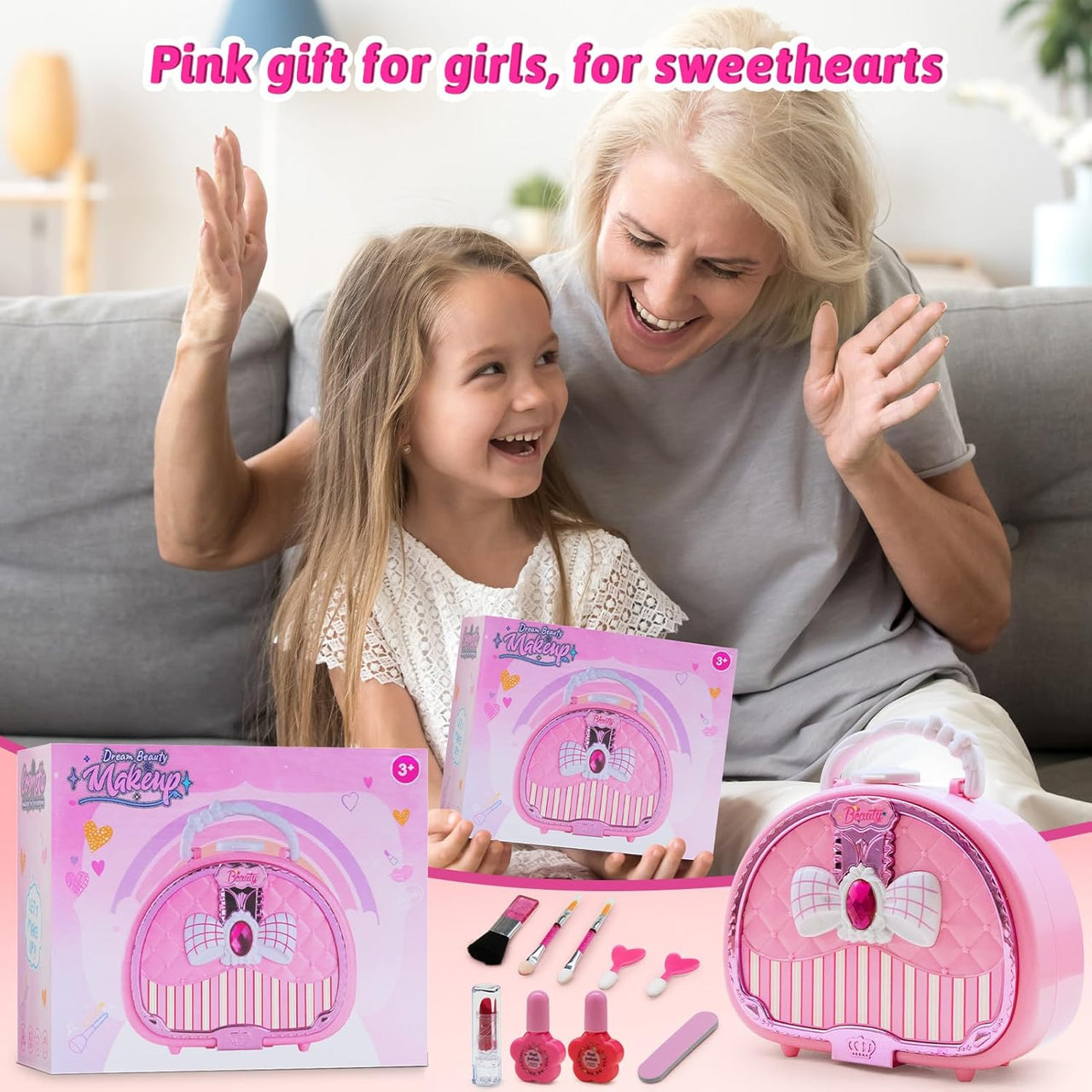 46Pcs Mini Realistic Girls Beauty Handbag