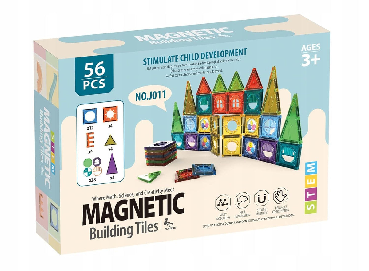56Pcs Creative Magnetic Building Tiles Block