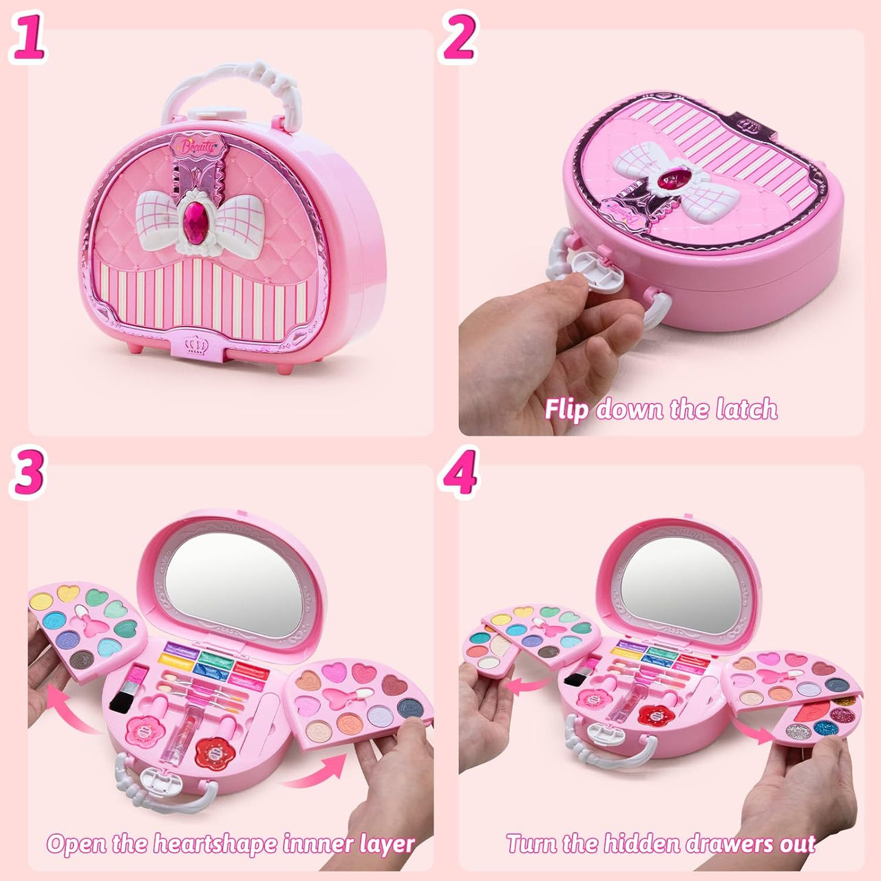 46Pcs Mini Realistic Girls Beauty Handbag