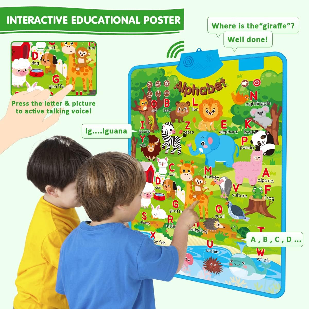 Electronic Talking Poster Alphabet Learning Wall Chart