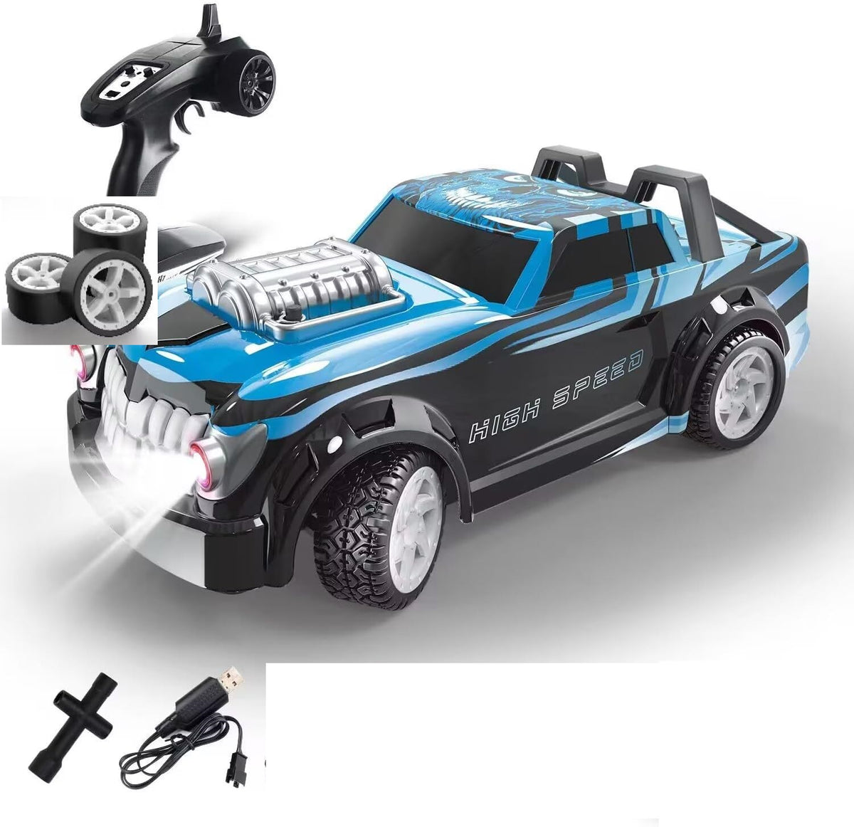 ABS 1:14 RC Ghost Skeleton Drift Car