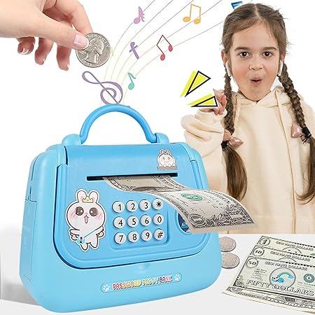 Girls Handbag Design Piggy Bank - Blue