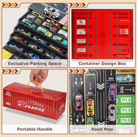 48Pcs Mini Pullback Cars Set With Storage Box