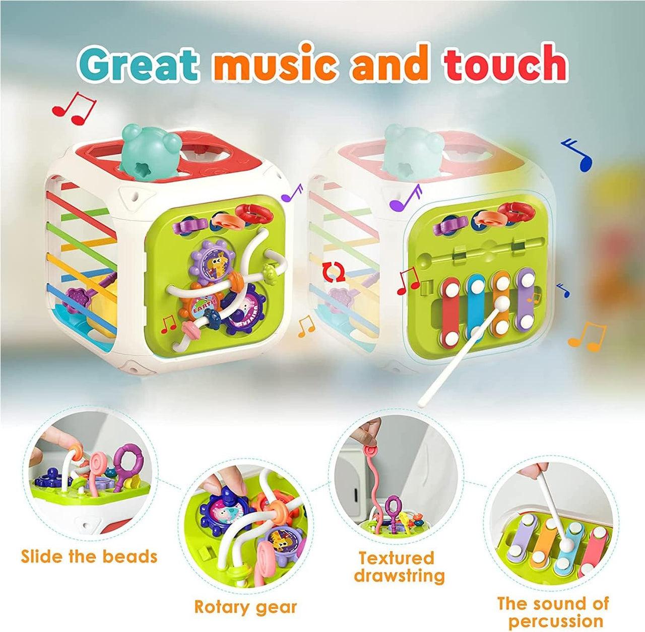 7in1 Montessori Shape Sorting Cube Toy