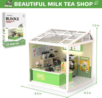 116Pcs DIY Miniature Milk Tea Shop For Kids