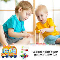 Wooden Car Pincer Bead Game For Toddlers