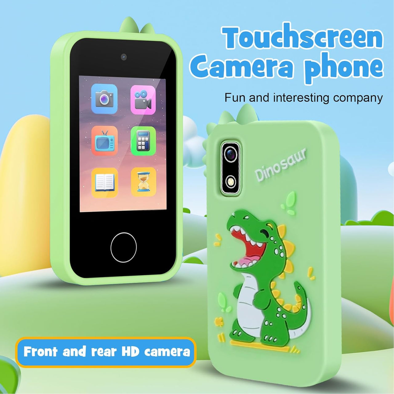 Kids Dinosaur Themed Touch Smart Phone - Green