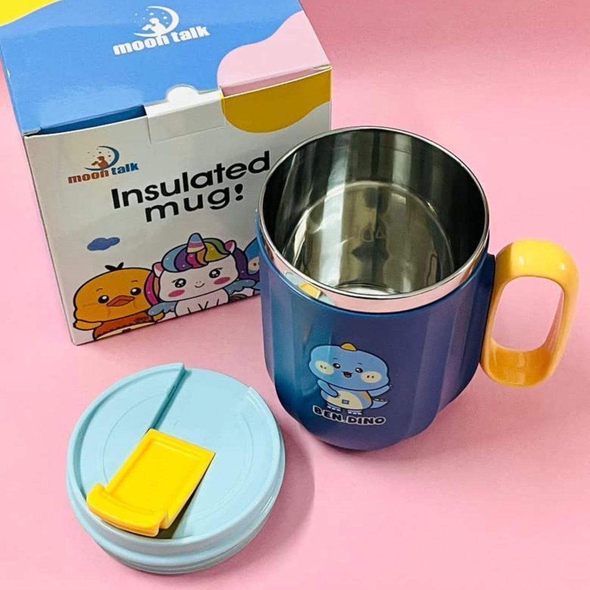 400ml Cartoon Design Stainless Steel Insulated Mug For Kids