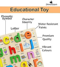 3D Wooden Alphabet Learning Puzzle Board