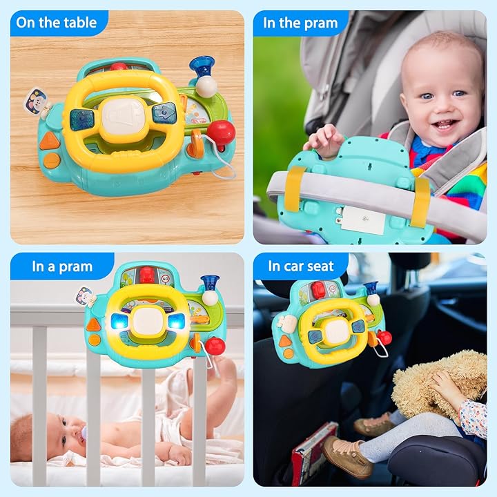 Huanger Musical Steering Wheel With Light & Music