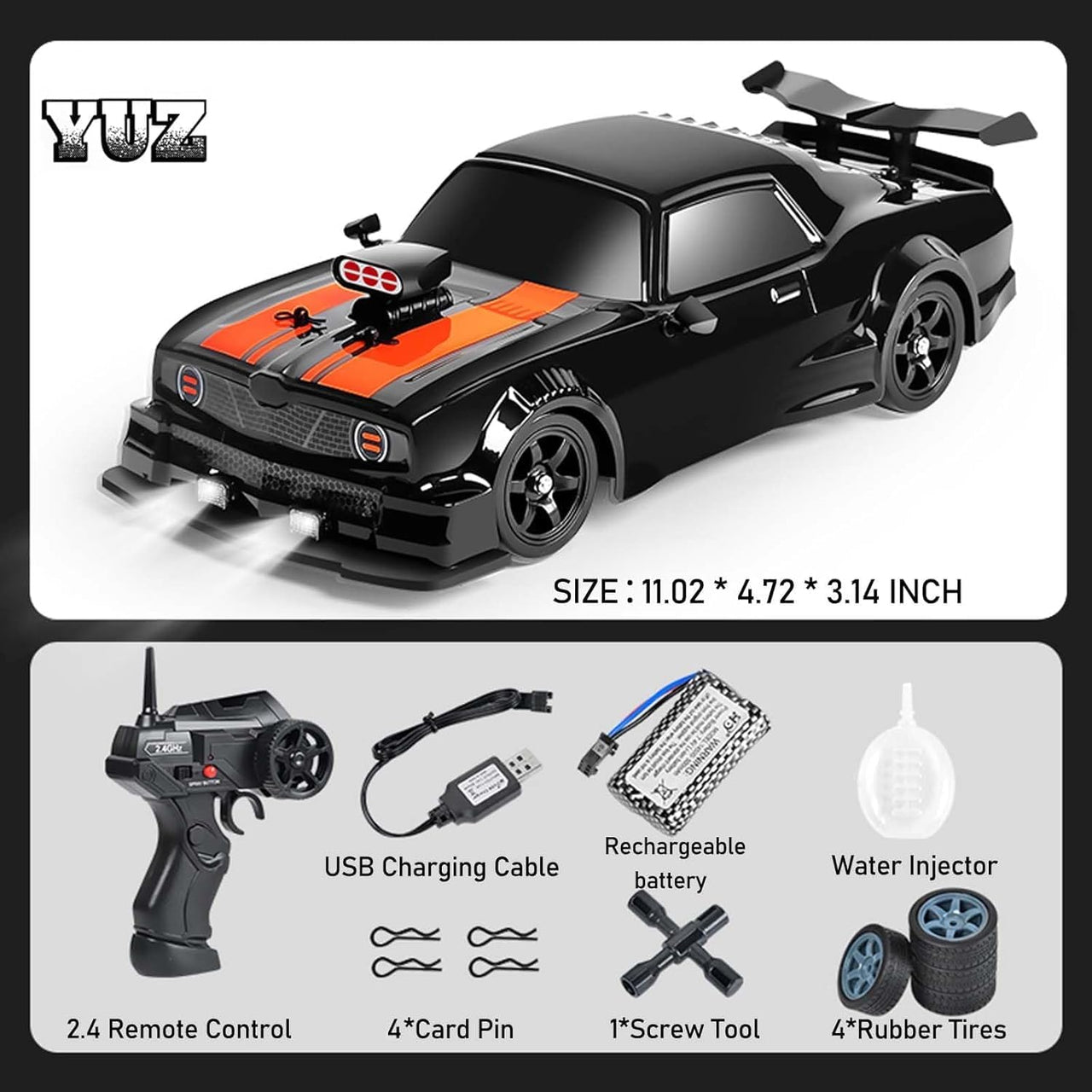 1:16 RC Dodge Drift Spray Car 