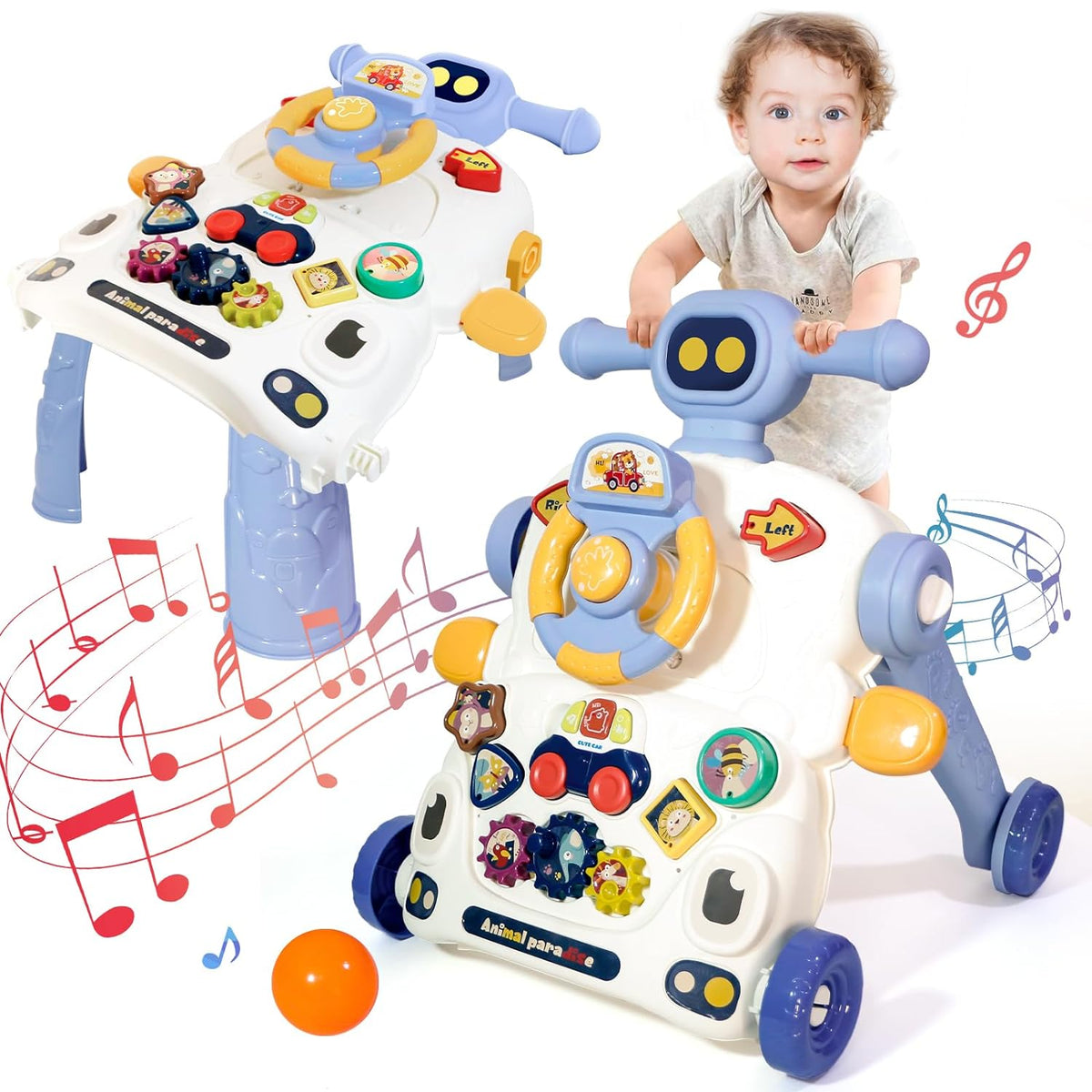 6in1 Multi-functional Baby Ride-on Activity Walker