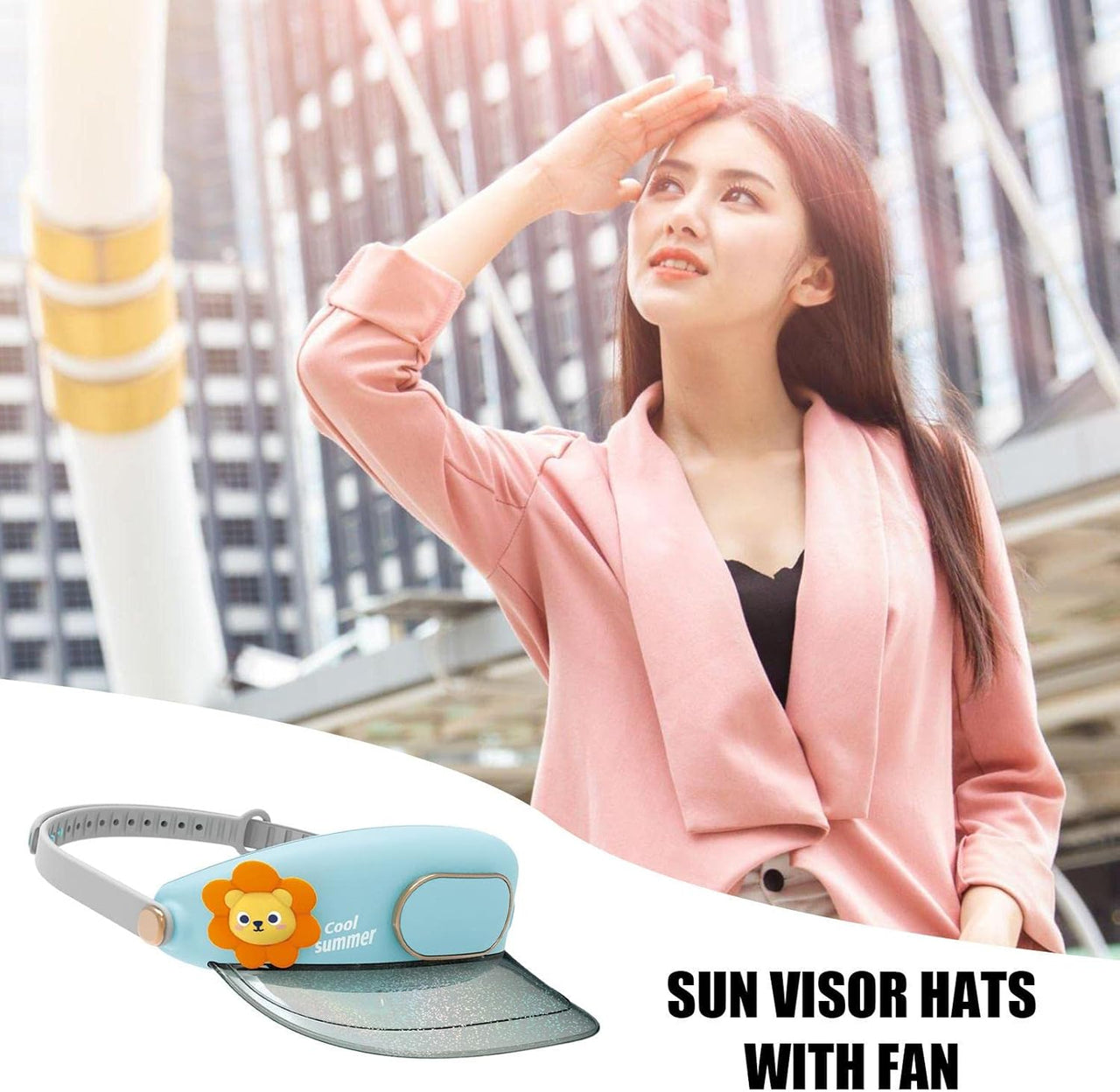 Lion Rechargeable Sun Protection Cooling Fan Hat