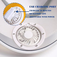 Rechargeable Rotating Fan Hat With Light