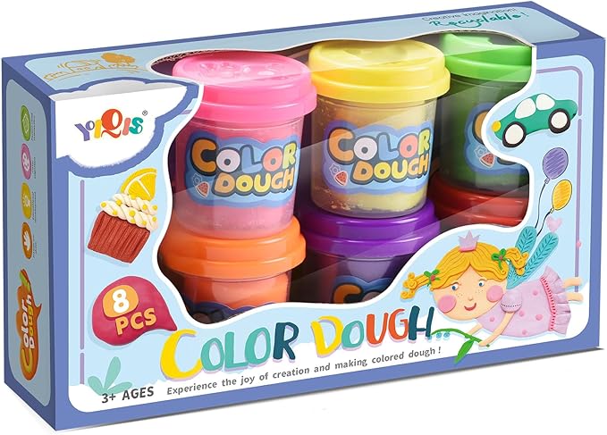 8Pcs Kids Play Color Dough Set
