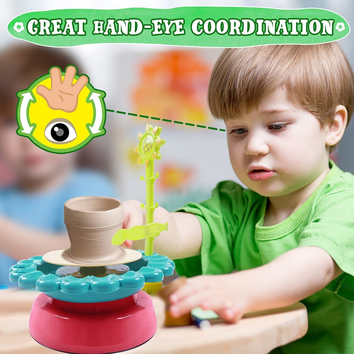 Kids Pottery Wheel and Painting Kit