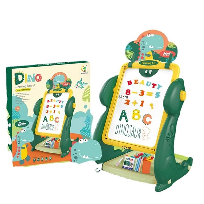 Multi-functional Dino Drawing Black & White Board