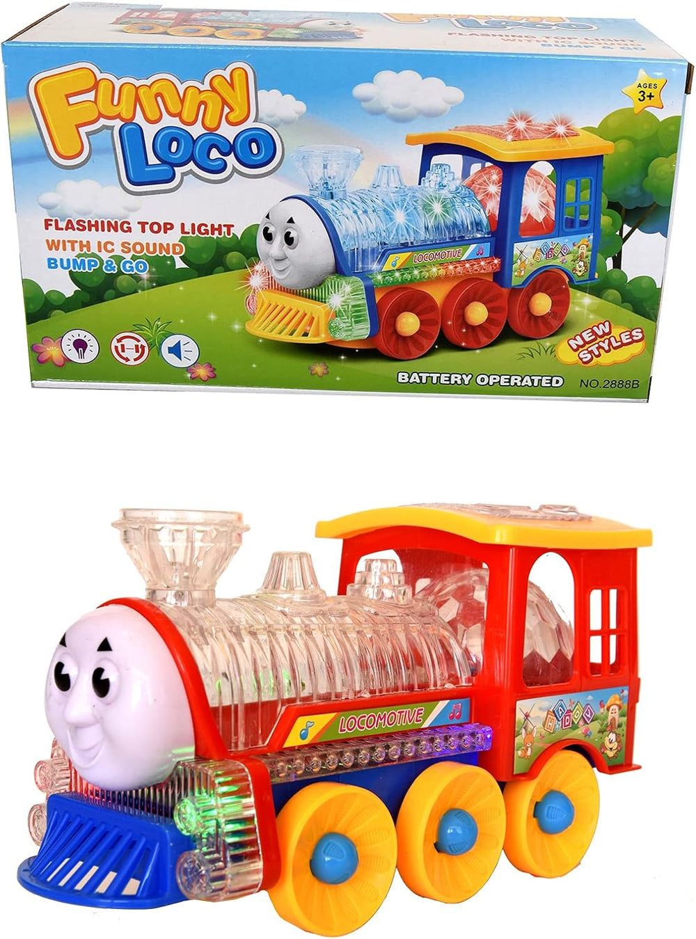 Funny Loco Thomas Train With Light & Sound
