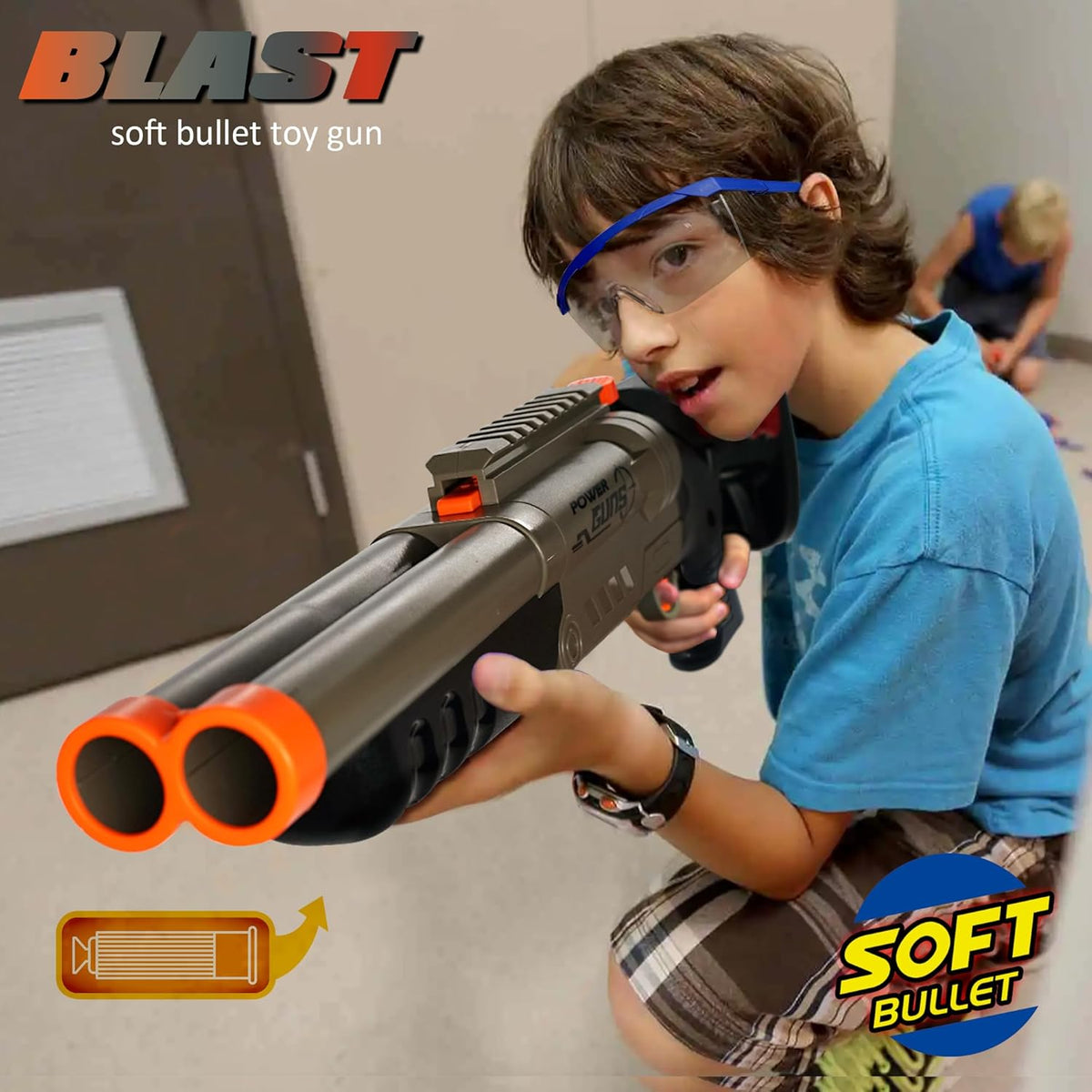 Manual Double-Barreled Blast Soft Bullet Shooting Gun