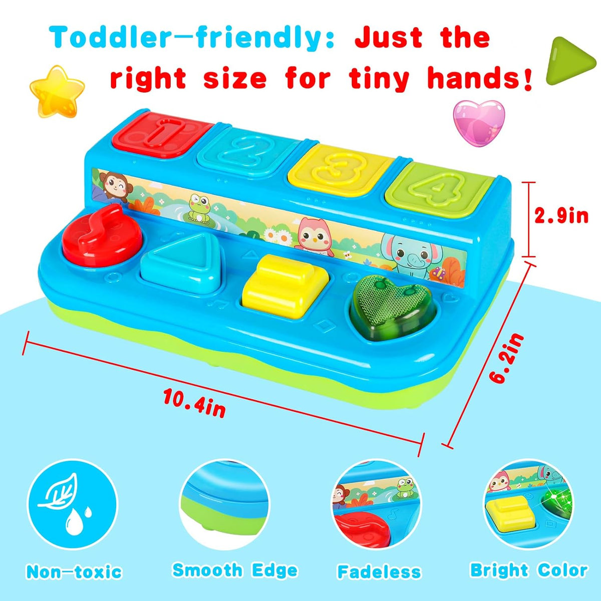 Manual Interactive Pop-up Animal Activity Toy