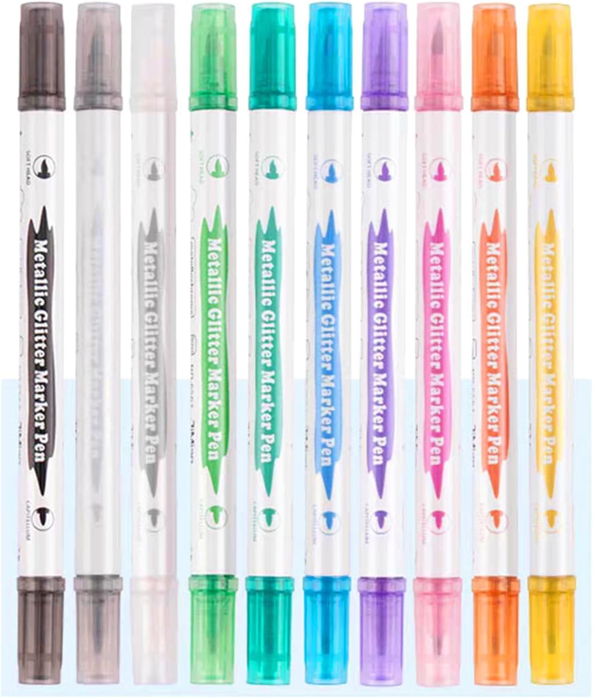 10Pcs Metallic Glitter Marker Pen