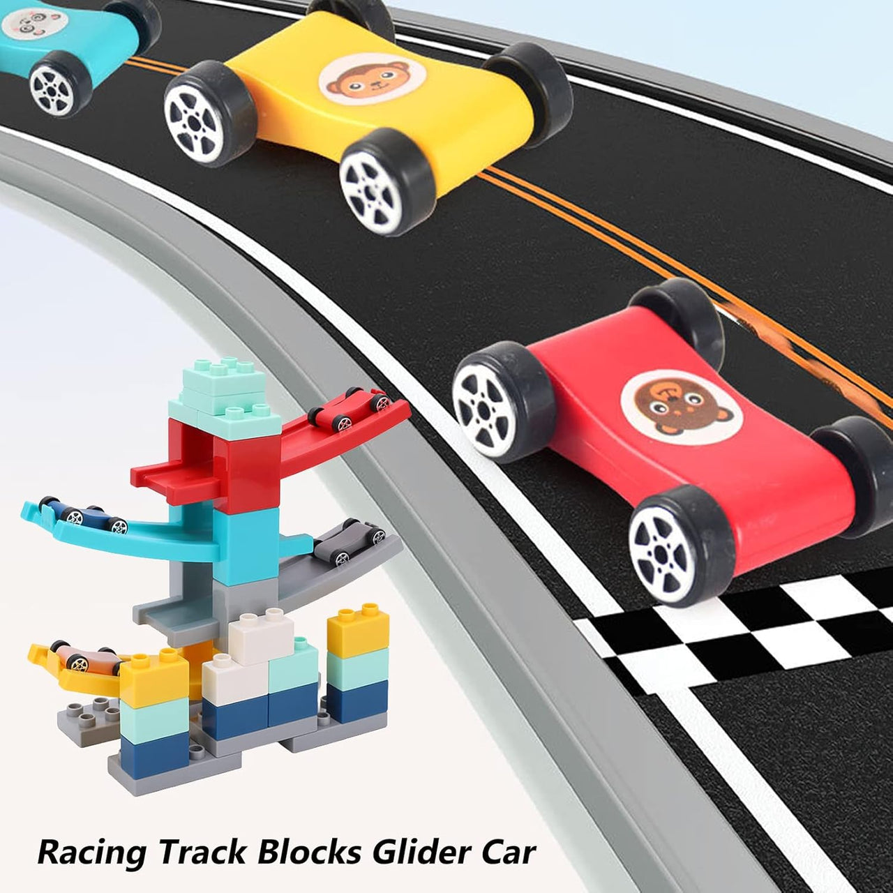 30Pcs Manual Glider Car Building Blocks