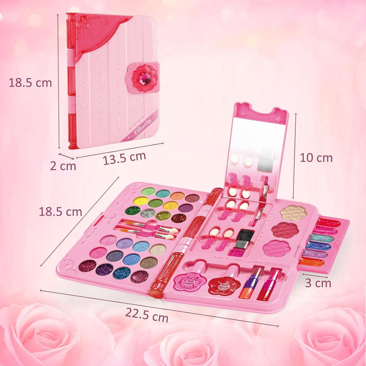 46Pcs Realistic Girls Foldable Makeup Kit
