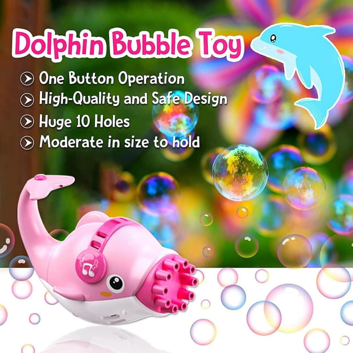 Electric Funny Little Dolphin Bubble Machine