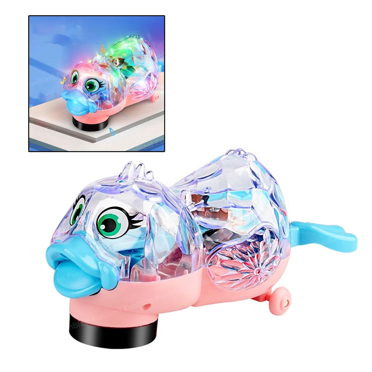 Light & Musical Transparent Cute Duckling
