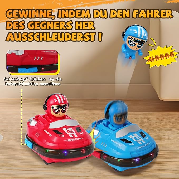 2Pcs RC Cute Mini Spray Bumper Cars