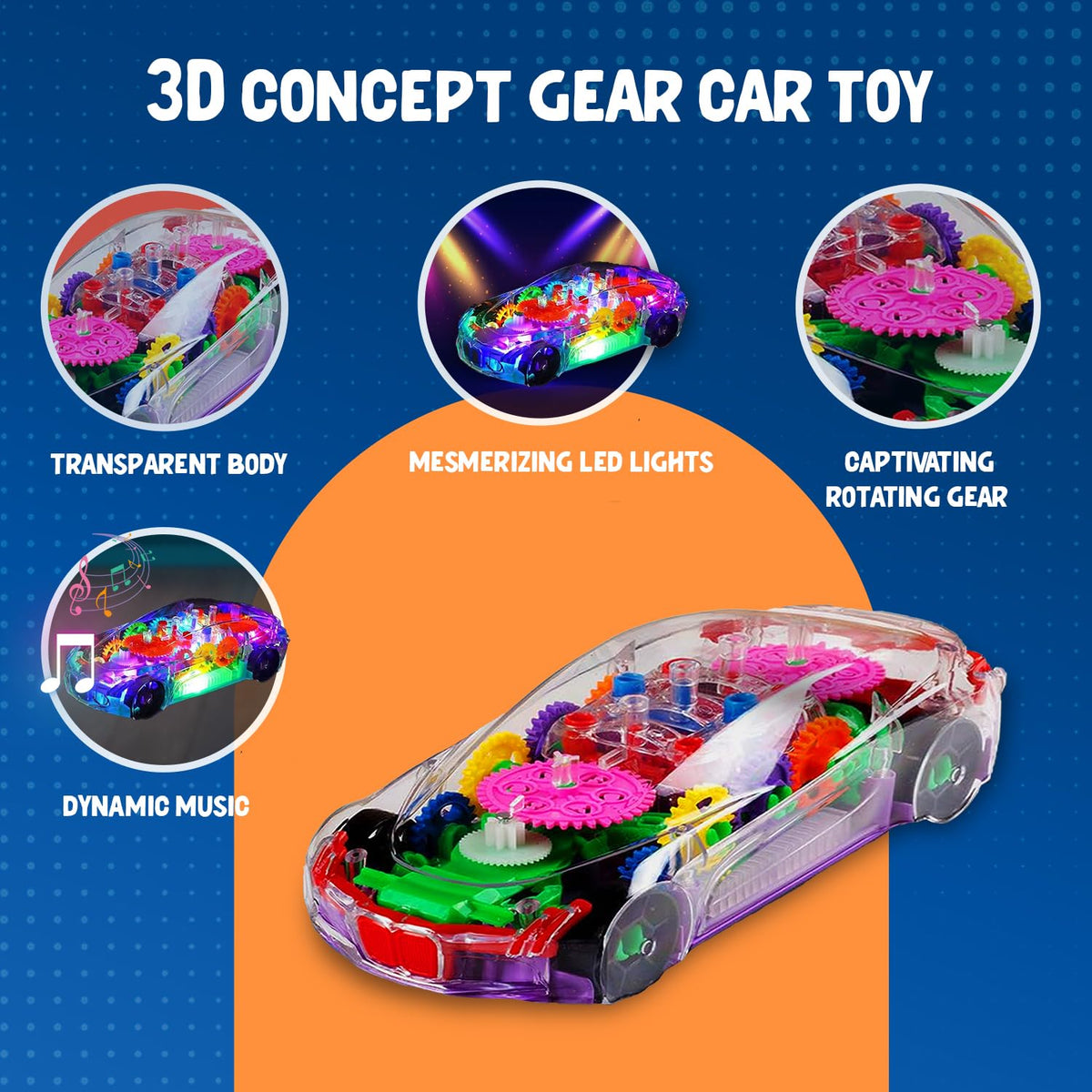 Electric Transparent Gear Concept Car With Light & Sound