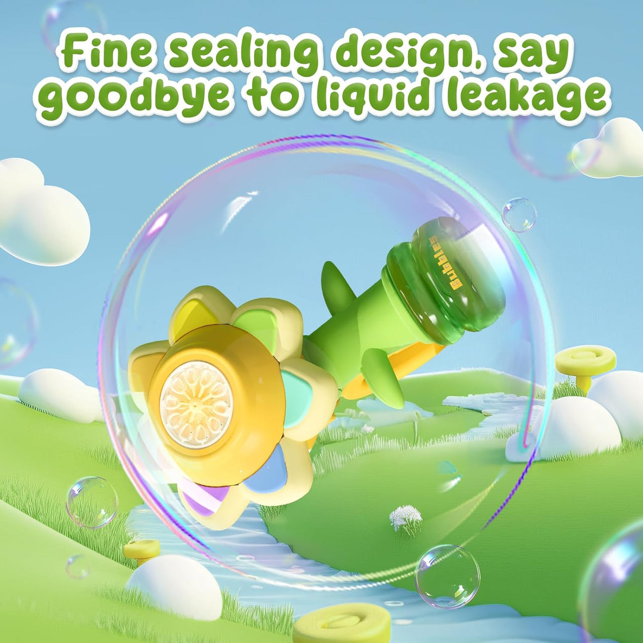 Electric Swing Seven-Color Flower Bubble Machine