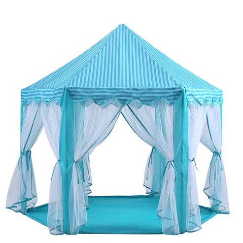 Prince Castle Play Tent House With Fairy Lights - Blue