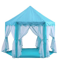 Prince Castle Play Tent House With Fairy Lights - Blue