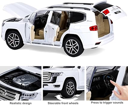 1:24 Diecast Toyota Land Cruiser SUV Model With Key