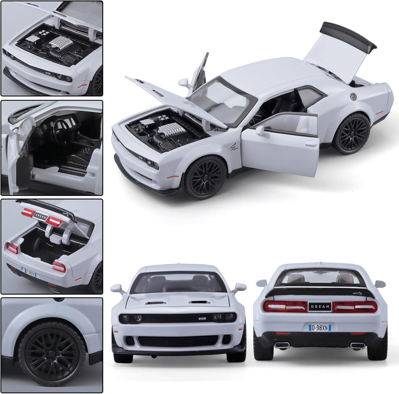 1:32 Diecast Metal Dodge Challenger Model Car
