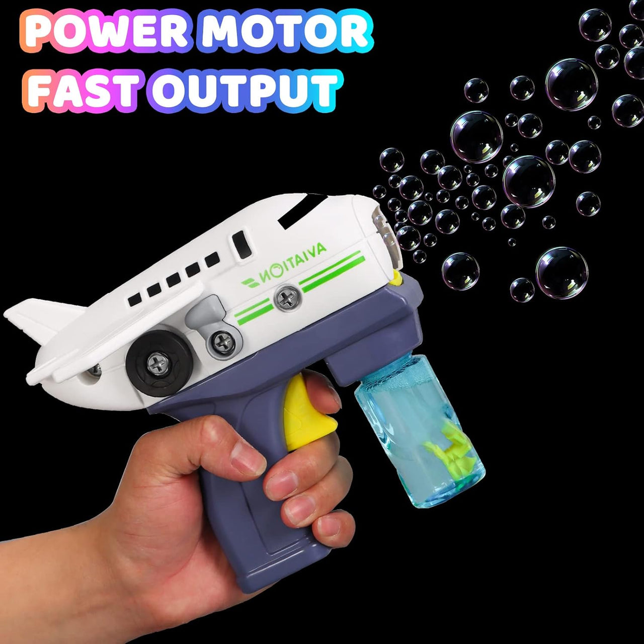 DIY Puzzle Aircraft Bubble Blowing Gun