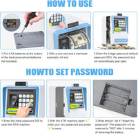 Face Recognition & Password Unlock ATM Machine - Blue