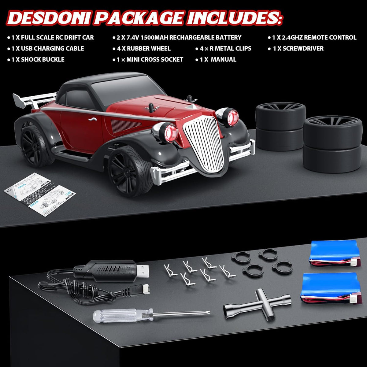 38Km/h RC 1:16 Top Racing Vintage Car