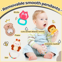Remote Control Baby Projection Hanging Bed Bell Toy - Gray