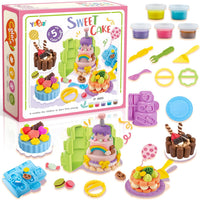 Sweet Cake Colorful Dough Play Set With Molds