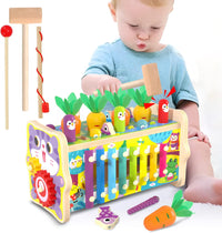 8in1 Wooden Multi-functional Fishing Harvest Turnips Game