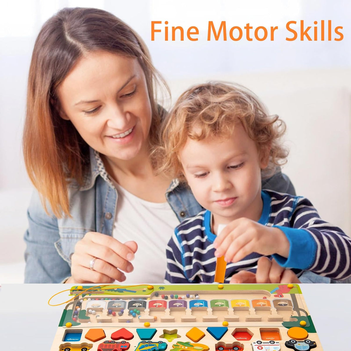 Multi-functional Wooden Magnetic Maze Game Board