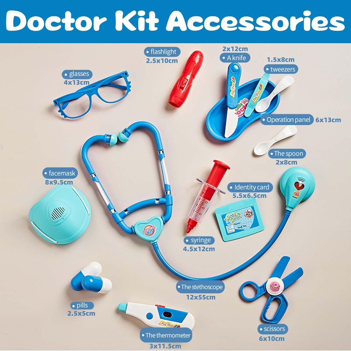 Kids Hospital Medical Trolley Tools Set