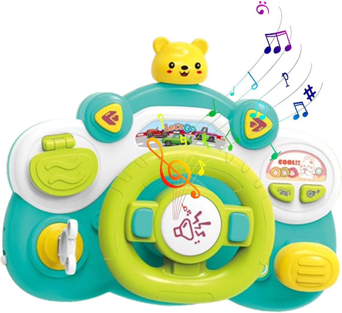 Multi-functional Kids Cute Musical Steering Wheel