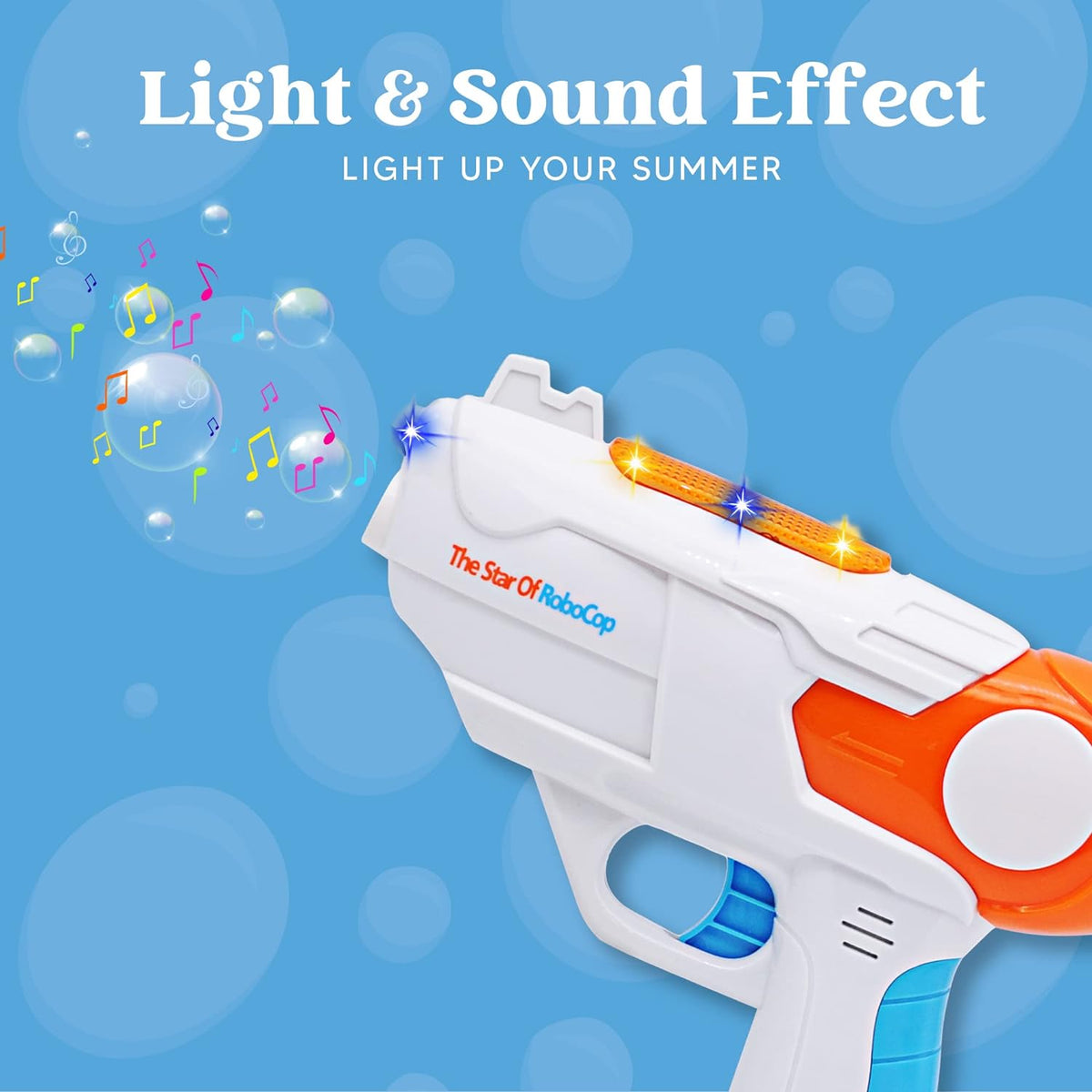 Battery Operated Cool Bubble Gun With Light & Sound