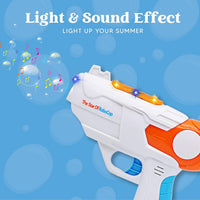 Battery Operated Cool Bubble Gun With Light & Sound